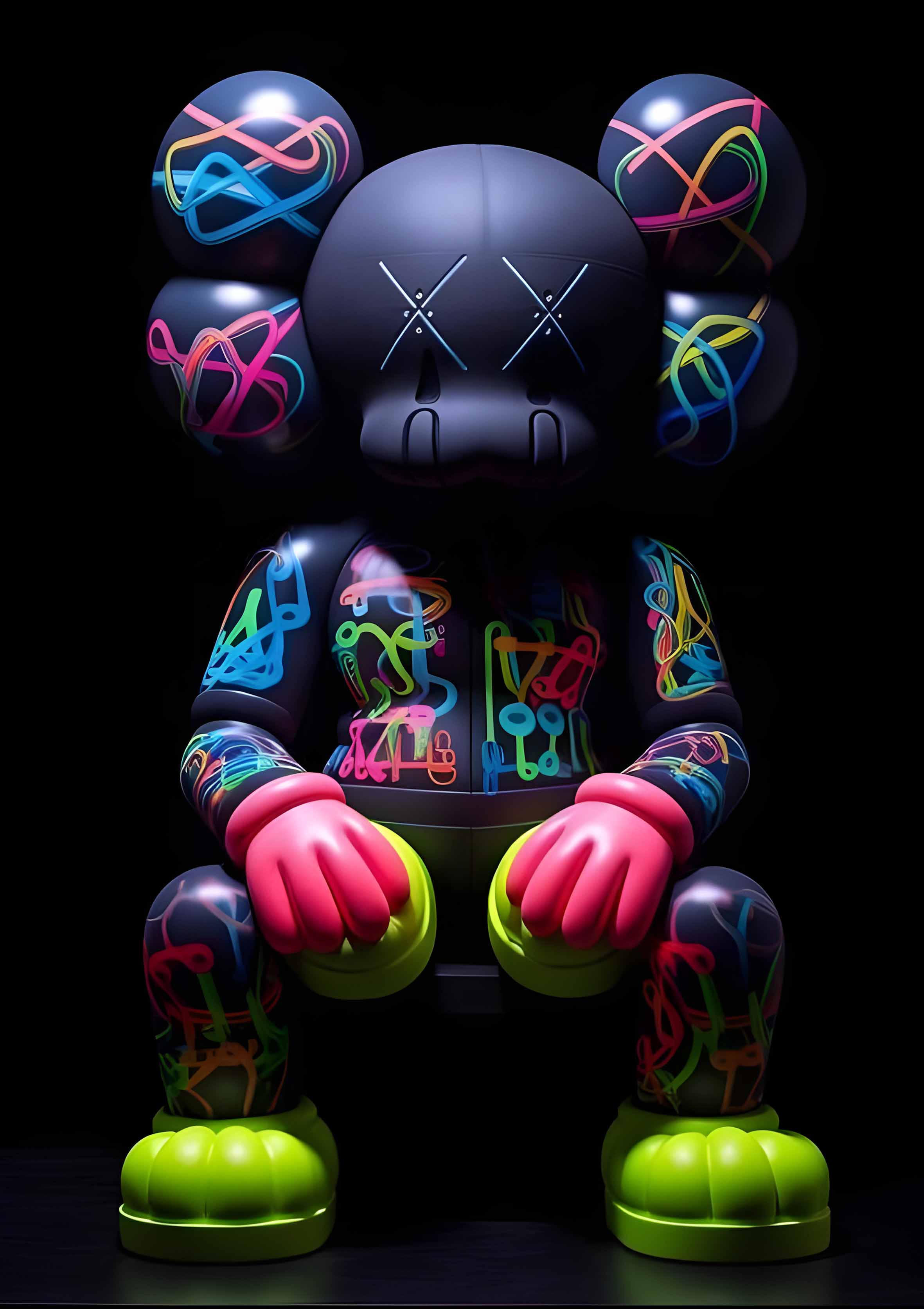 Kaws Mouse metal poster artwork